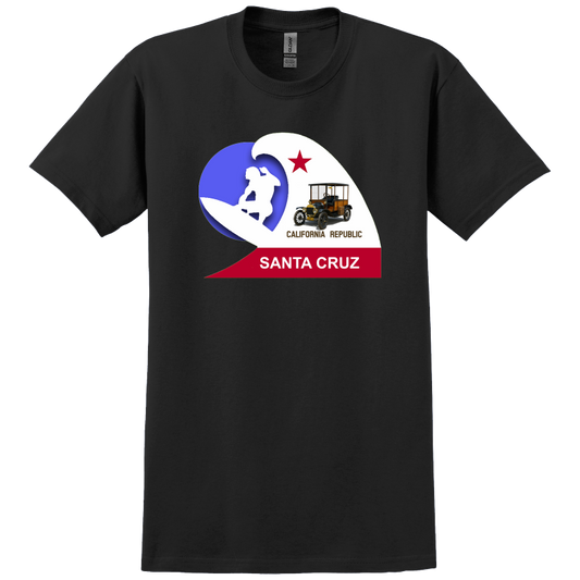 126970 (CA) T-Shirt WoW Santa Cruz California Surfer