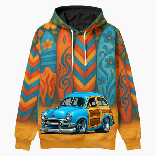 153BPQ (CA) Woodie Hoodie - Surfboard
