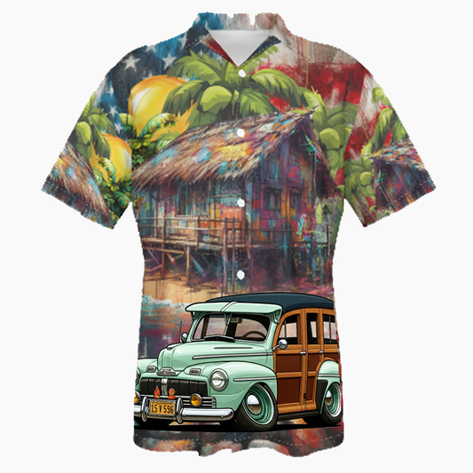 15V596 (CA) Hawaiian Shirt - Patriotic