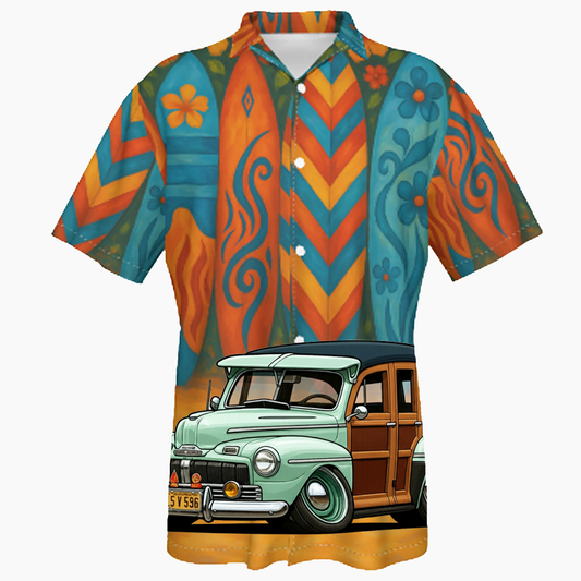 15V596 (CA) Hawaiian Shirt - Surfboard