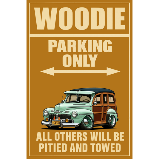 15V596 (CA) Sign - Woodie Parking Only