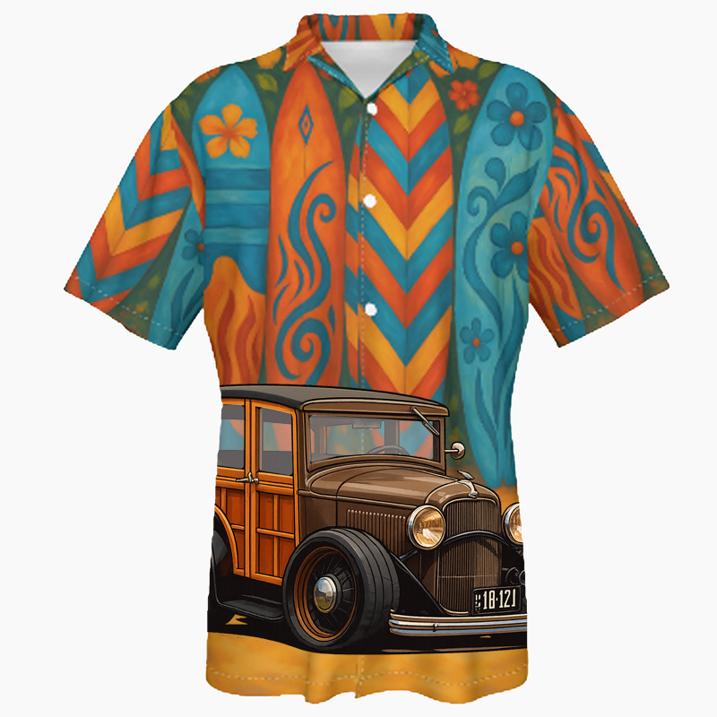 18121 (UT) Hawaiian Shirt - Surfboard