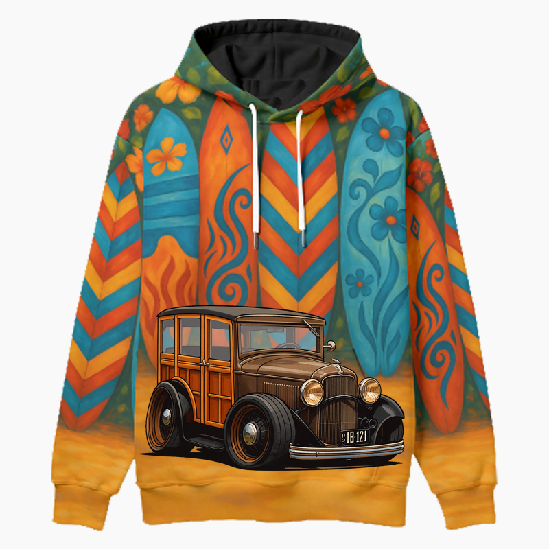 18121 (UT) Woodie Hoodie - Surfboard