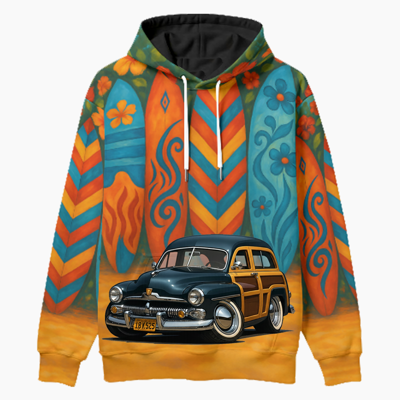 18K525 (CA) Woodie Hoodie - Surfboard