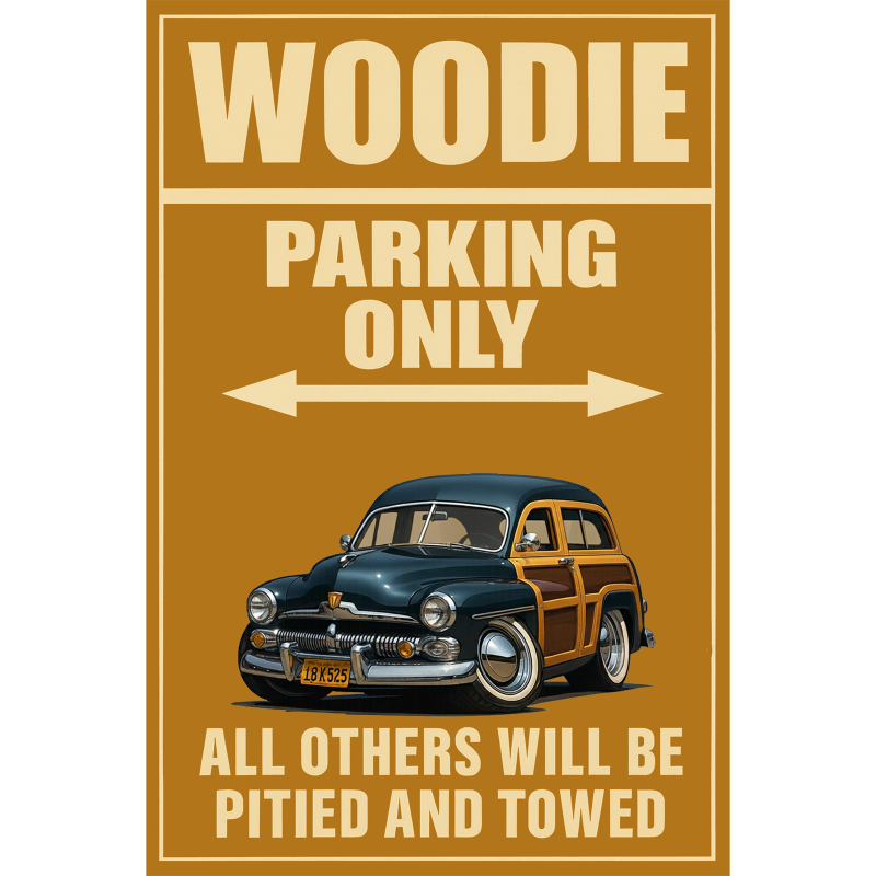 18K525 (CA) Sign - Woodie Parking Only