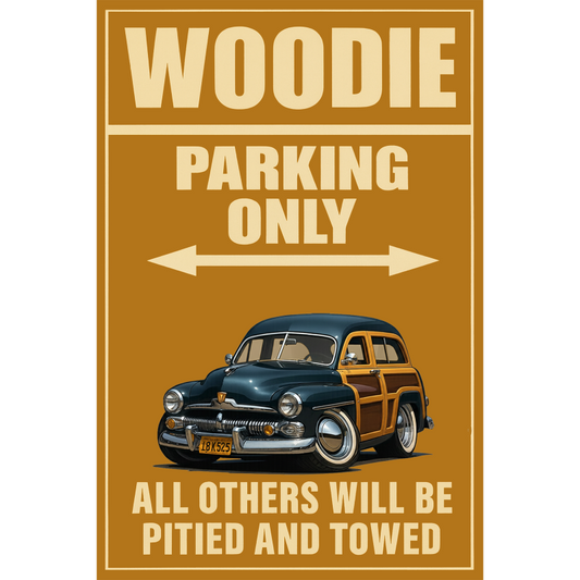 18K525 (CA) Sign - Woodie Parking Only