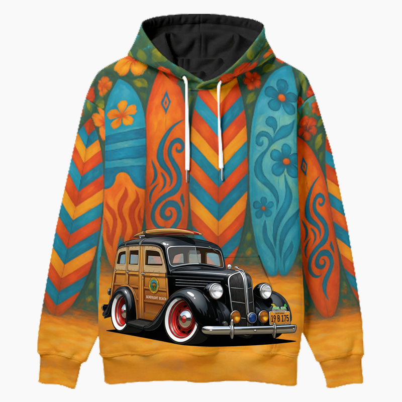 19B175 (CA) Woodie Hoodie - Surfboard