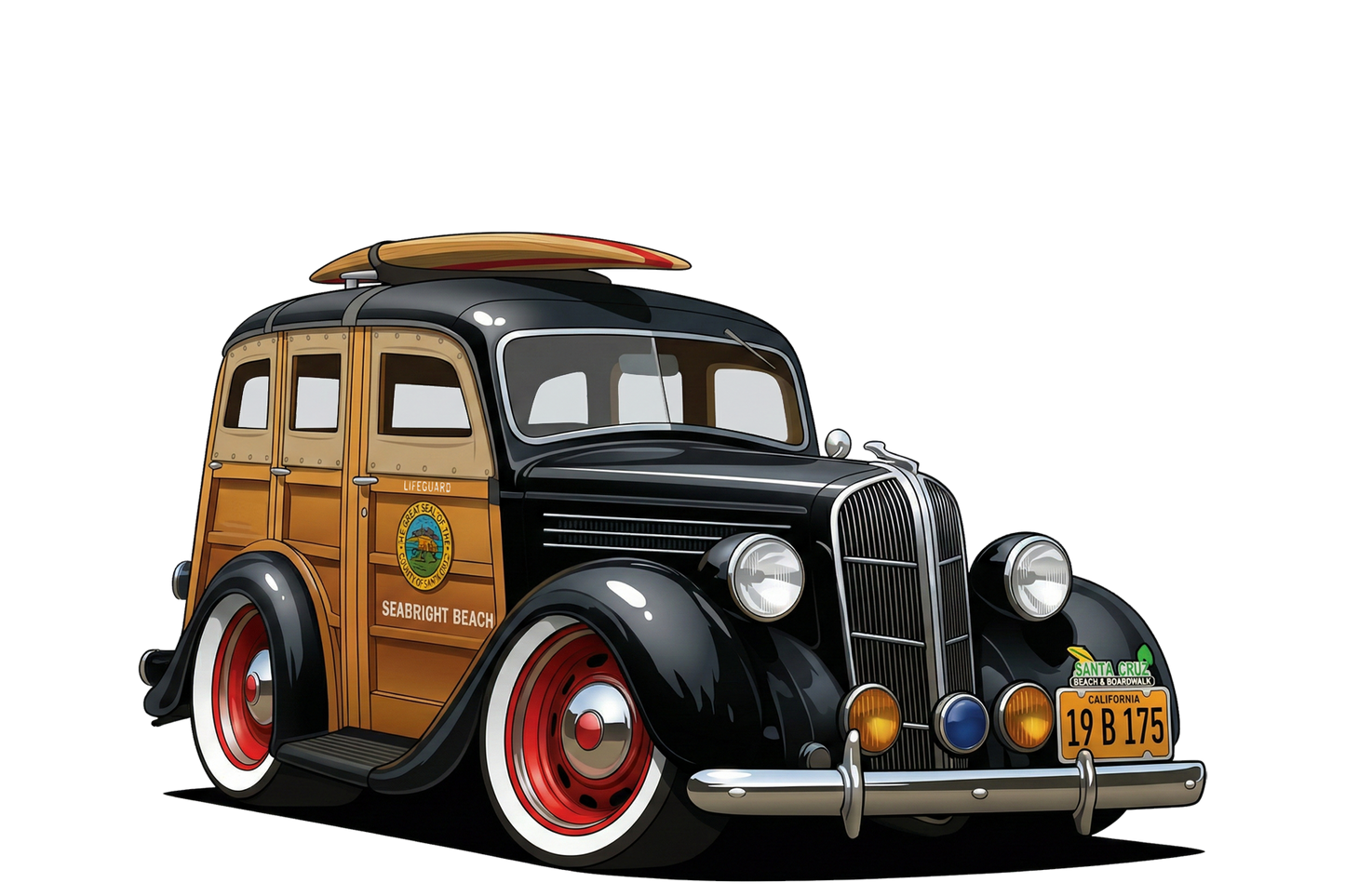 19B175 (CA) Sign - Woodie Parking Only II