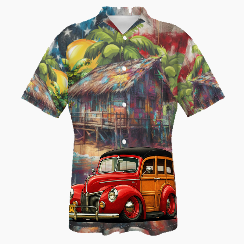 1A1757 (CA) Hawaiian Shirt - Patriotic