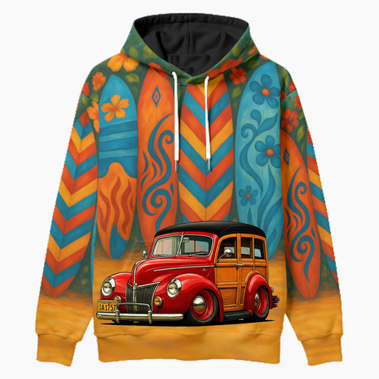 1A1757 (CA) Woodie Hoodie - Surfboard