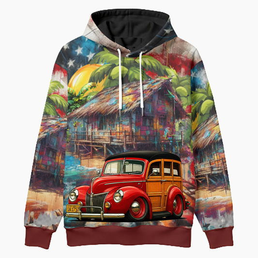 1A1757 (CA) Woodie Hoodie - Patriotic