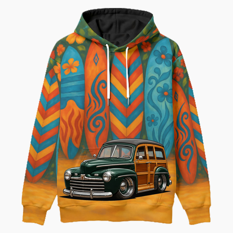 1A507 (CA) Woodie Hoodie - Surfboard