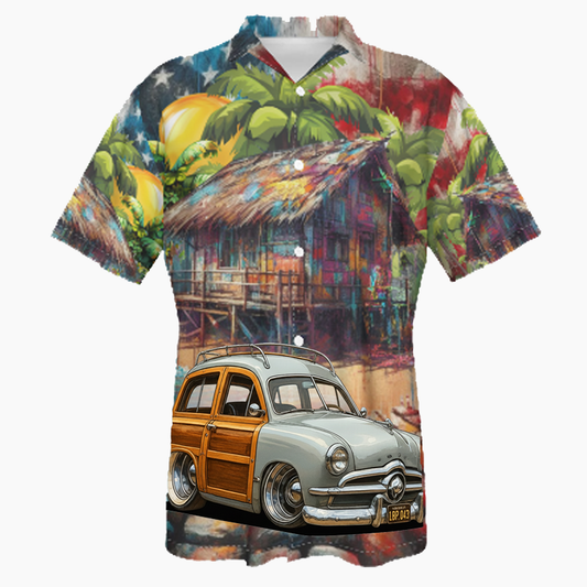 1BP043 (CA) Hawaiian Shirt - Patriotic