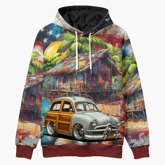 1BP043 (CA) Woodie Hoodie - Patriotic
