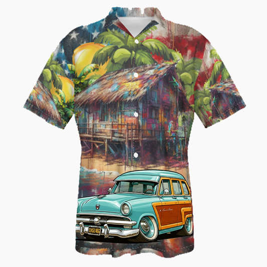 1H52466 (CA) Hawaiian Shirt - Patriotic