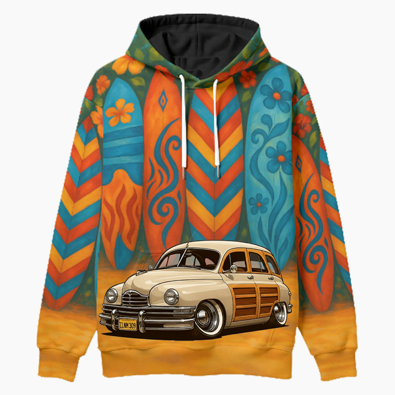 1LNM309 (CA) Woodie Hoodie - Surfboard