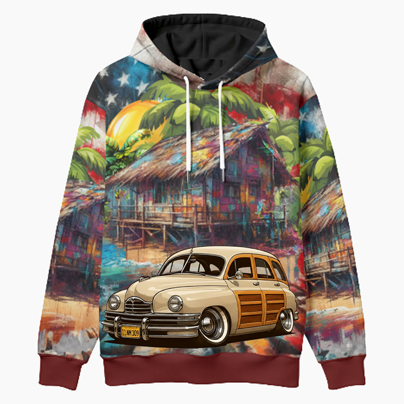 1LNM309 (CA) Woodie Hoodie - Patriotic