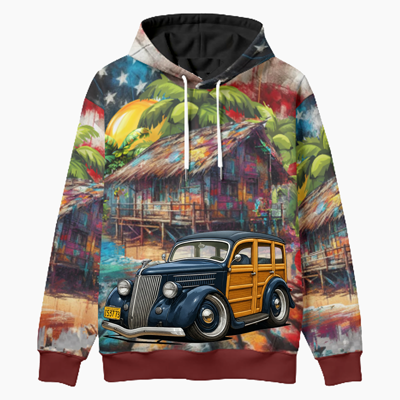 1S3773 (CA) Woodie Hoodie - Patriotic