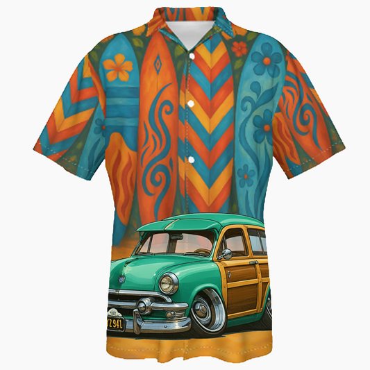 1Y2941 (CA) Hawaiian Shirt - Surfboard