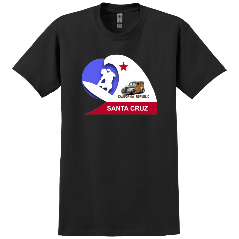 200003 (XX) T-Shirt WoW Santa Cruz California Surfer