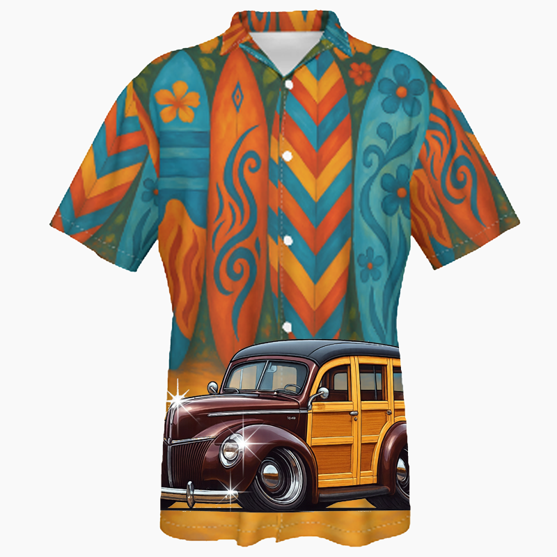 200005 (XX) Hawaiian Shirt - Surfboard