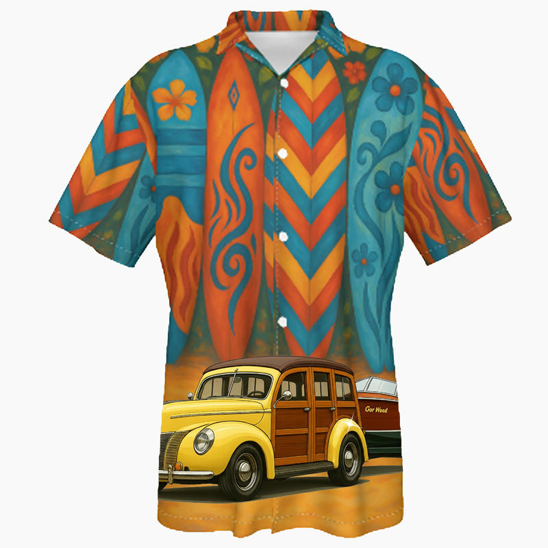 200006 (XX) Hawaiian Shirt - Surfboard