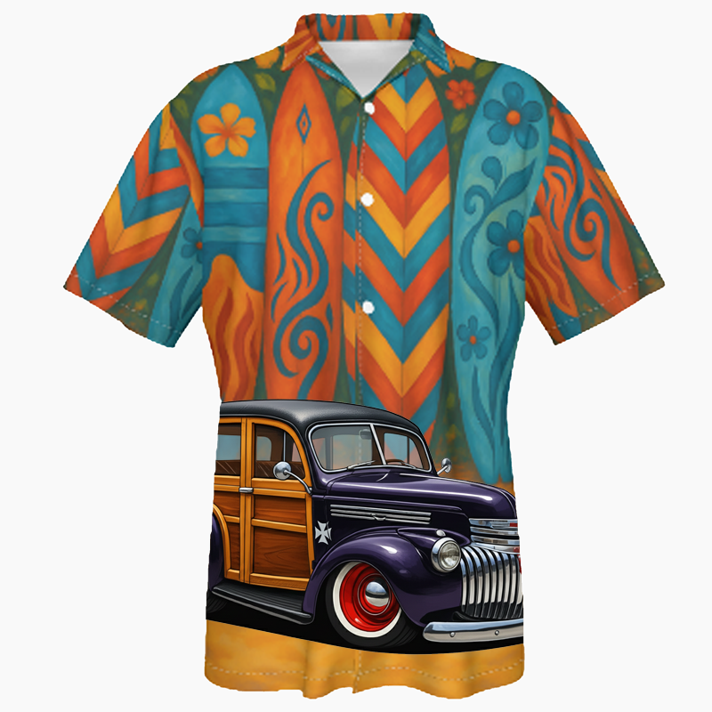200007 (XX) Hawaiian Shirt - Surfboard