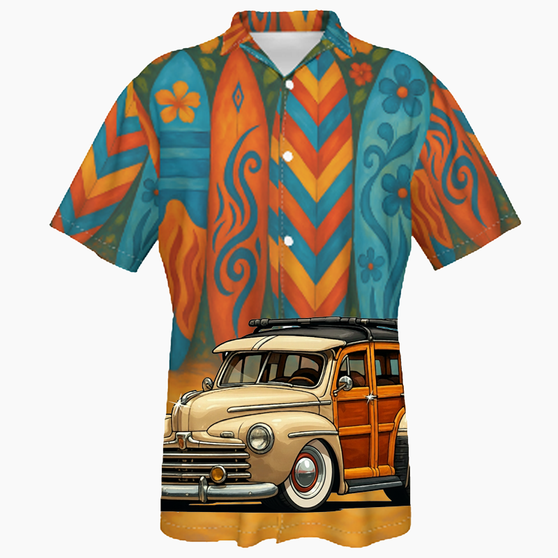 200008 (XX) Hawaiian Shirt - Surfboard