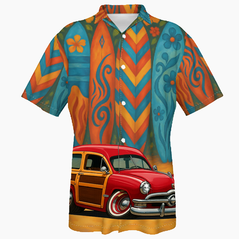 200018 (XX) Hawaiian Shirt - Surfboard