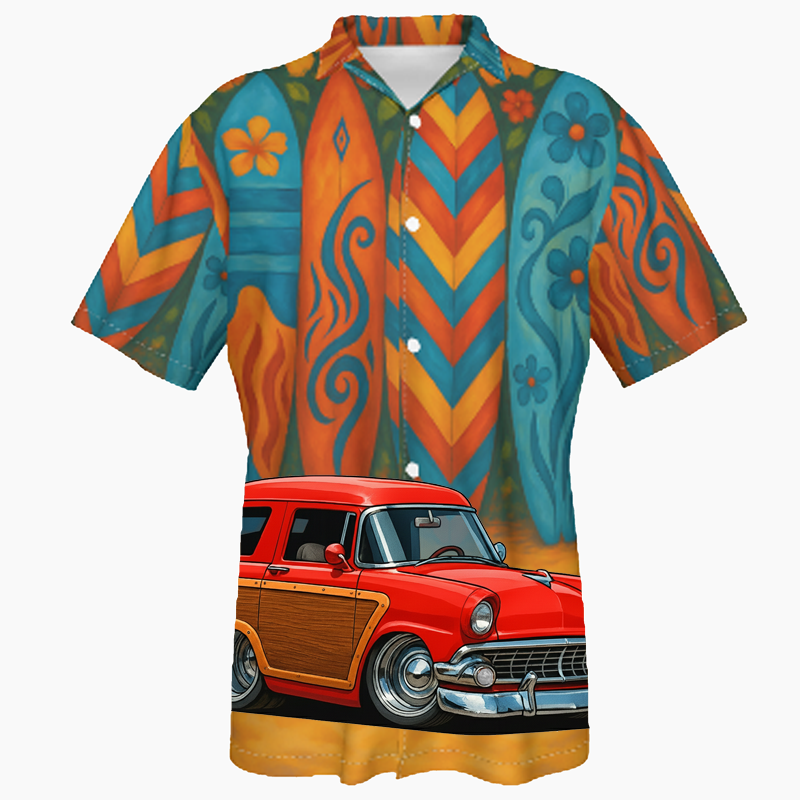 200021 (XX) Hawaiian Shirt - Surfboard