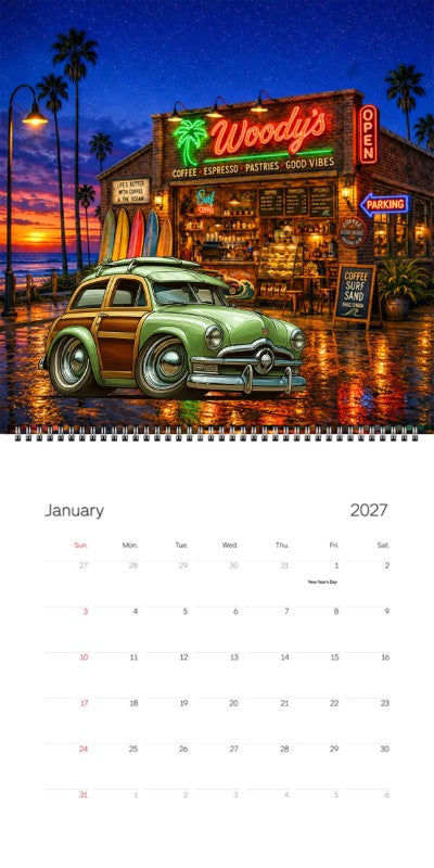 2027 Woodie Neon Calendar 100002-XX