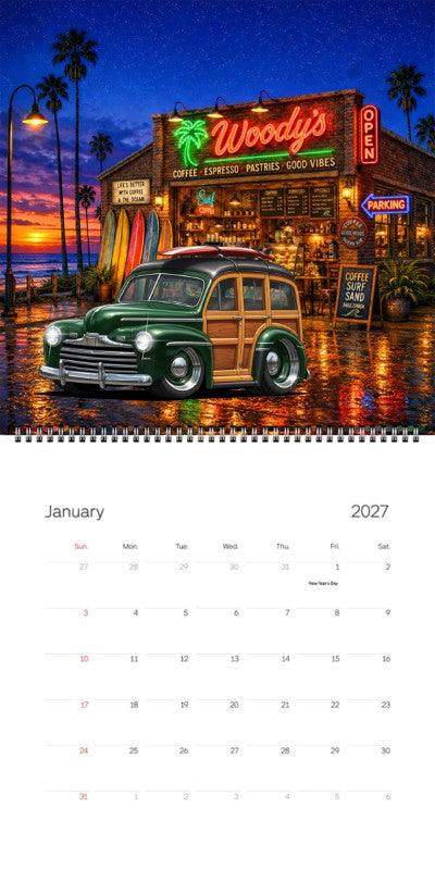 2027 Woodie Neon Calendar 100003-XX