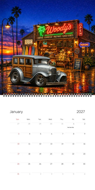 2027 Woodie Neon Calendar 100004-XX
