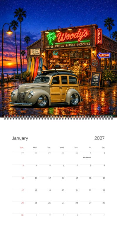 2027 Woodie Neon Calendar 100005-XX