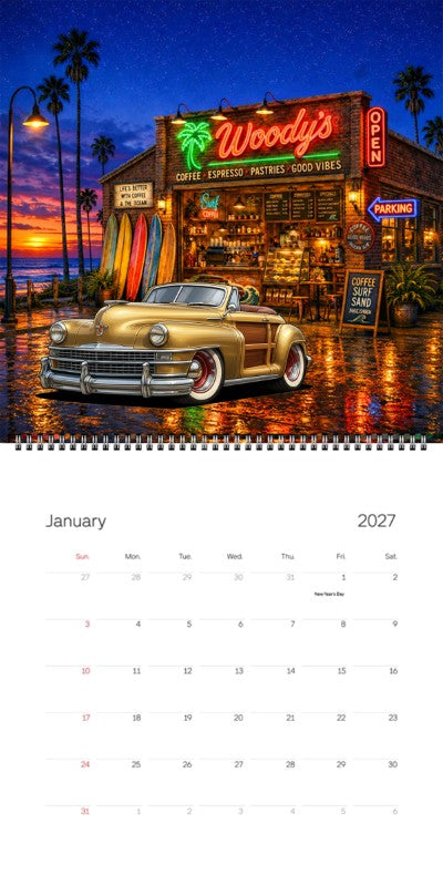 2027 Woodie Neon Calendar 100006-XX