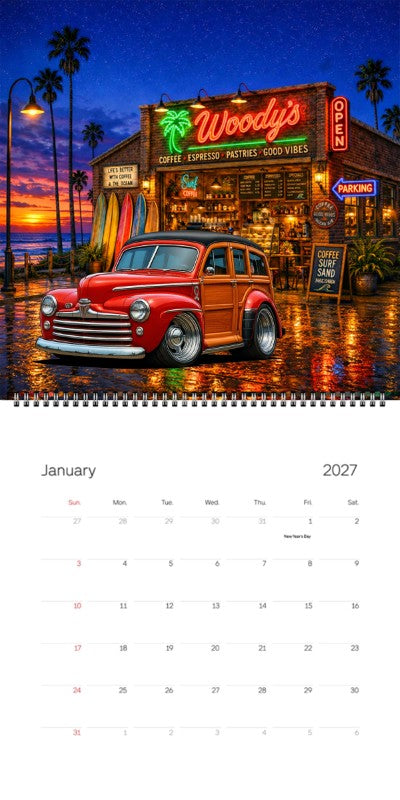 2027 Woodie Neon Calendar 100008-XX
