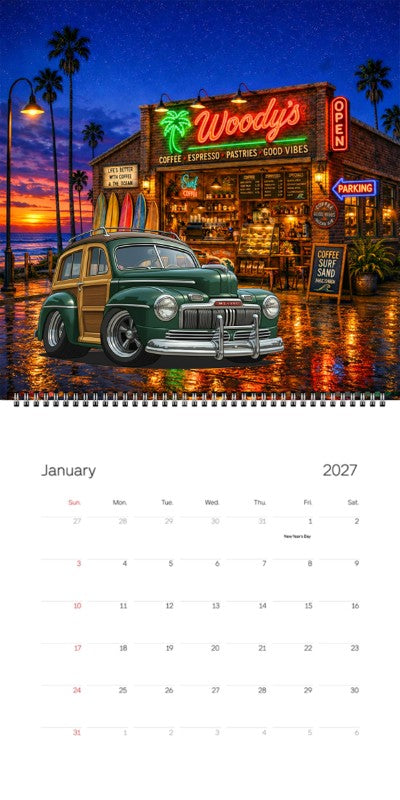 2027 Woodie Neon Calendar 100009-XX