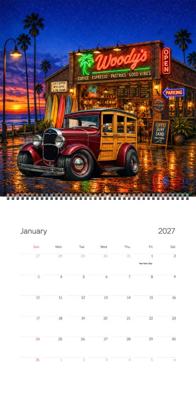 2027 Woodie Neon Calendar 100010-XX
