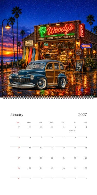 2027 Woodie Neon Calendar 100011-XX