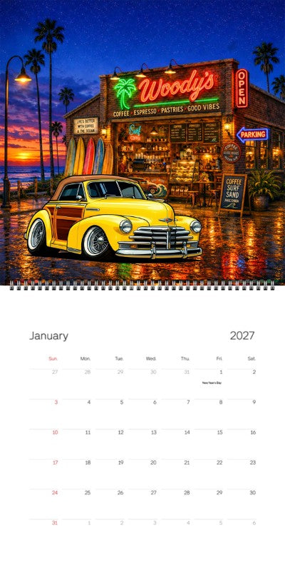 2027 Woodie Neon Calendar 100013-XX