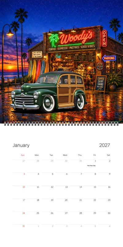 2027 Woodie Neon Calendar 100015-XX