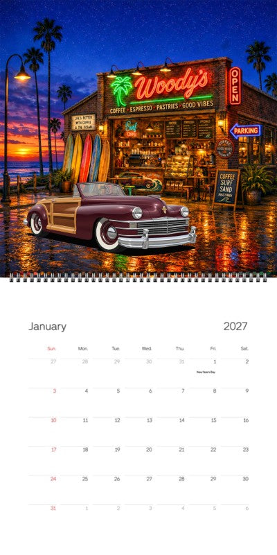2027 Woodie Neon Calendar 100016-XX