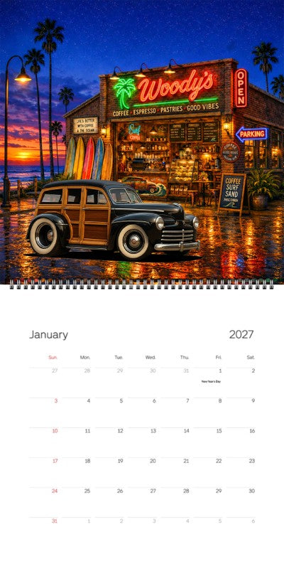 2027 Woodie Neon Calendar 100017-XX
