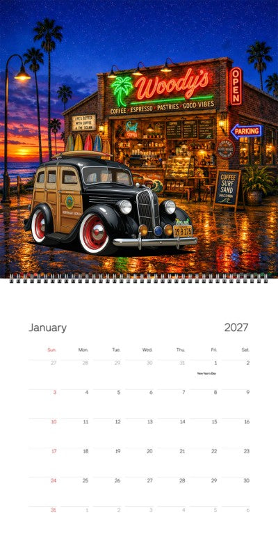 2027 Woodie Neon Calendar 19B175-CA