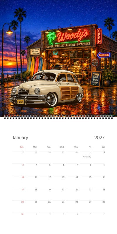 2027 Woodie Neon Calendar 1LNM309-CA