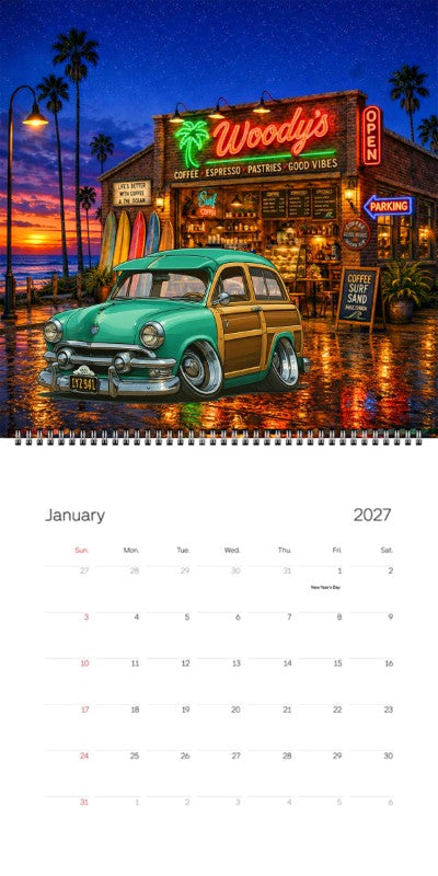 2027 Woodie Neon Calendar 1Y2941-CA