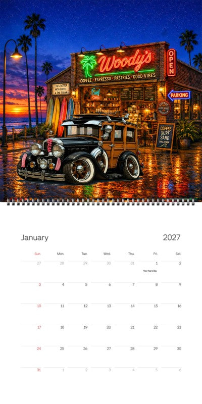 2027 Woodie Neon Calendar 2A5294-CA