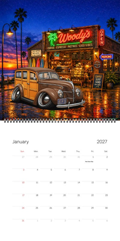 2027 Woodie Neon Calendar 2G1933-CA