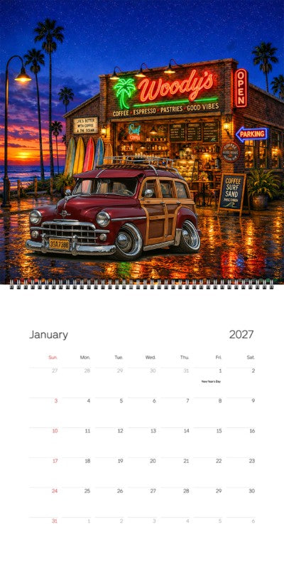 2027 Woodie Neon Calendar 33A7398-CA