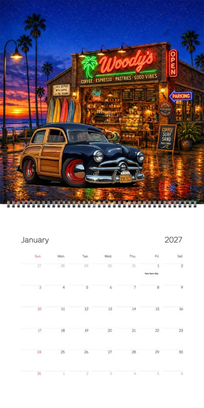 2027 Woodie Neon Calendar 33B2513-CA